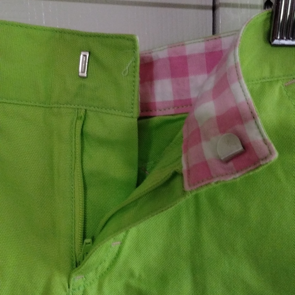 Lilly Pullitzer Palmetto Canvas Shorts girls Size 12 Lime Green - Picture 4 of 9